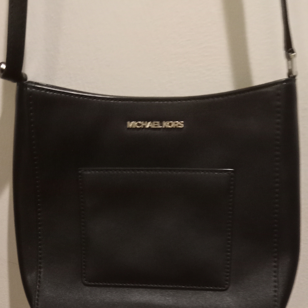 Michael Kors Black Messenger Bag with Adjustable Strap
